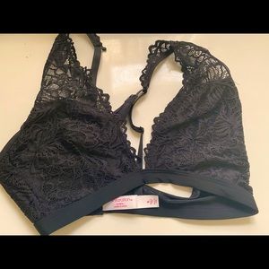 Bralette black lace XL